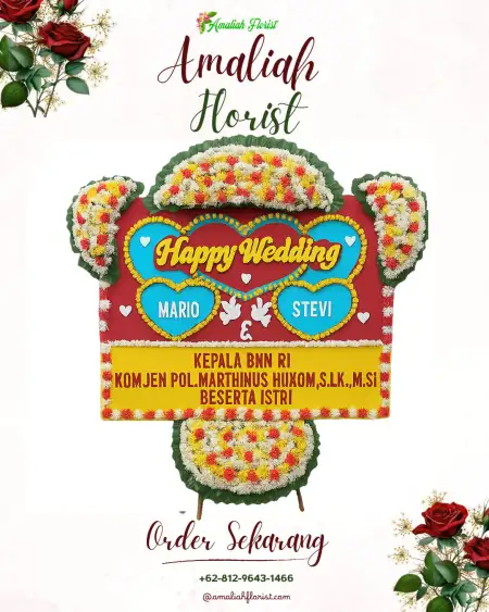 Papan Bunga Pernikahan Taba